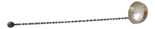 Ponchera Antigua Tallada Con 5 Copas Y Cucharón De Metal (Usado)