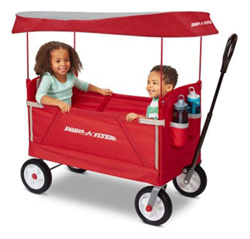 Radio Flyer Carro Plegable Ez Todoterreno 3 En 1 Con Toldo,