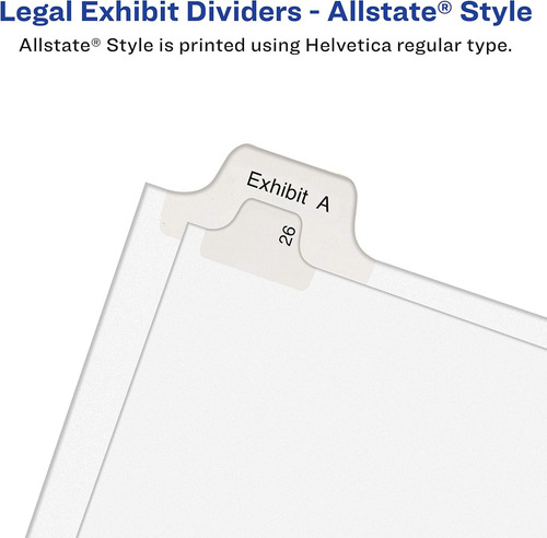 Divisores Legales Clasificados Allstate, Tamaño Carta,...