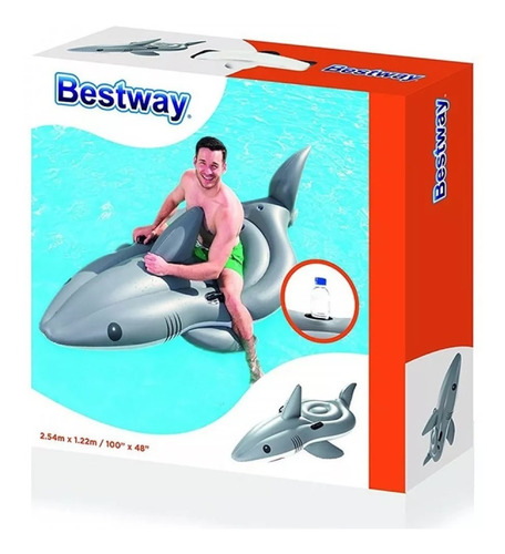 Bestway Tiburon Inflable Flotador 254x122x75cm 41097