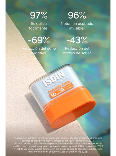Isdin Fotoprotector En Barra Acabado Invisible Spf 50, 10gr