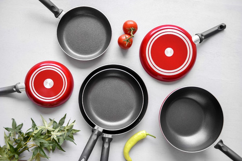 Imagen 3 de 10 de Sarten Wok Antiadherente 28cm Design Element Rosso Ilko