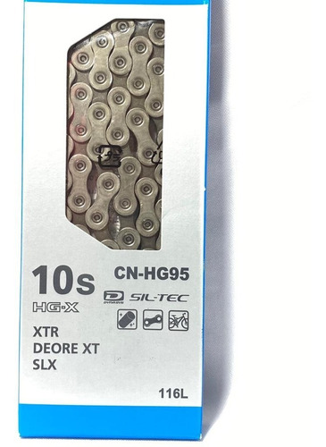 Corrente Shimano 10v Xtr Deore Xt Slx Cn-hg95 116 Elos