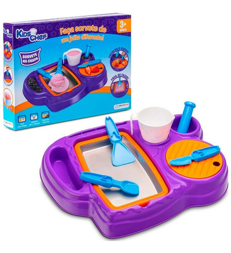Brinquedo Infantil Kids Chef Sorveteria Na Chapa Multikids