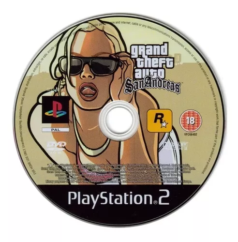 Jogo Gta Grand Theft Auto San Andreas Para Playstaion 2 em