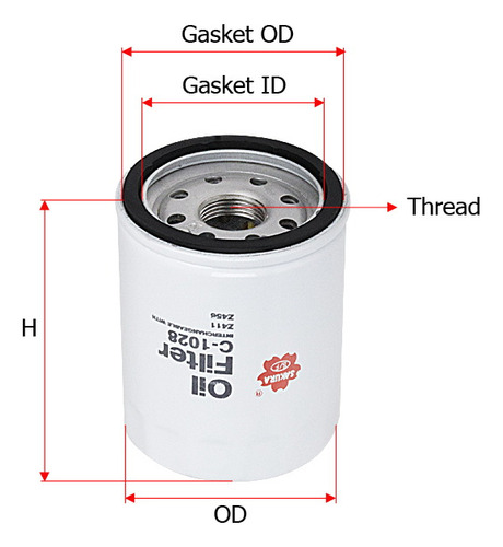 Filtro Aceite Para/ Jac Sei 7 Pro 1.5 Lts 4 Cil 2022 A 2023