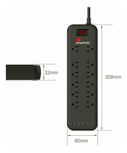 Smartbitt Supresor De Picos De Voltaje Protector Contra