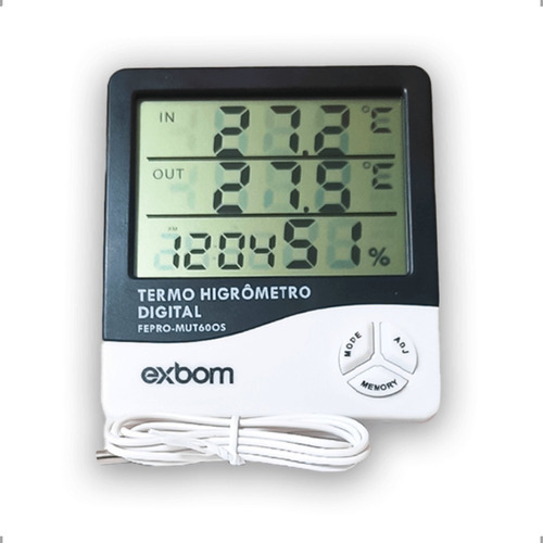 Termo-higrômetro Relógio Digital Umidade Temperatura Ar