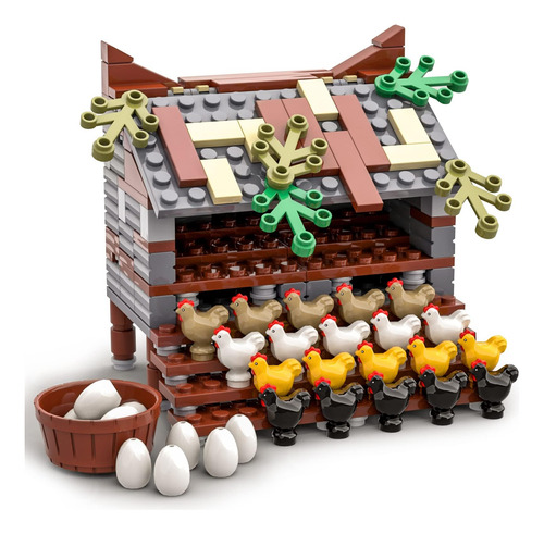 Pipart Juego De Bloques Para Construir Gallinero Modular