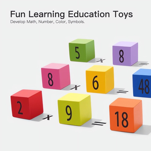 Juguetes Educativos Tablas De Multiplicar 2-4 Años Madera