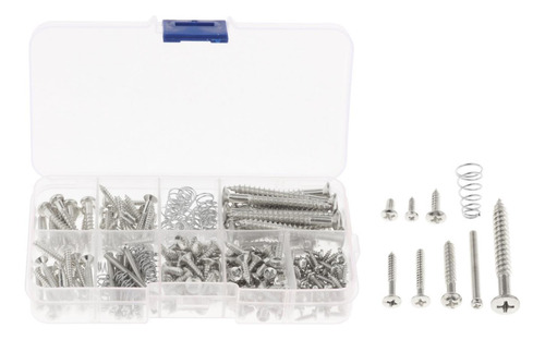 Kit De Tornillos Para Guitarra Pickguard Tuner Botones Plata