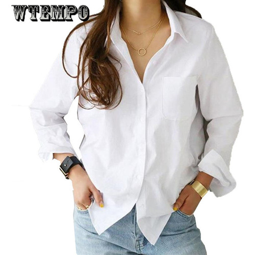 Camisas Para Mujer, Blusa, Camisa De Manga Larga, Cuello Vue