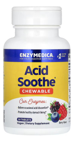 Enzymedica Acid Soothie 30 Cápsulas Veganas Sabor Sin Sabor