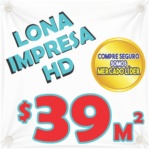 Lona Impresa 2d .8x1.17 + Diseño