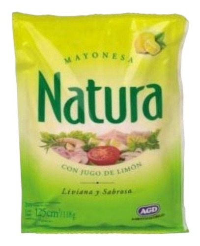 Mayonesa Natura De 125g Pack 10 Unidades