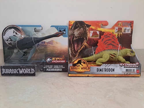 Jurassic World Plesiosaurio + Dimetrodon Extreme Damage (Usado)
