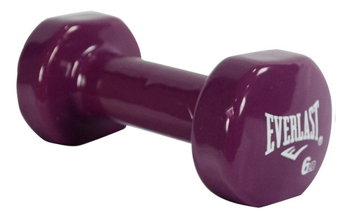 Mancuernas Encauchetadas En Vinilo 6 Lb Everlast Color Violeta