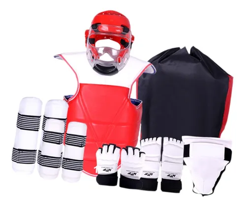 8 Piezas Taekwondo Spliting Gear Set Boxing Headgear Groin L