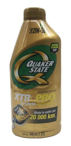 20w50 Quaker State Xtr Pro Tecnología Sintética 946 Ml