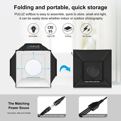 Carpa Fotográfica Puluz De 40 Cm Con Pequeños Fondos Para Co