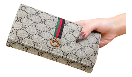 Cartera Simple De Cuero Suave Multifunción Con Hebilla