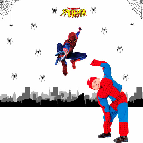 Decoracion Infantil Spiderman Hombre Araña Vinilos Sticker