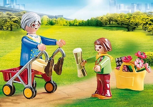 Playmobil City Life Abuela Y Niño Art 70194