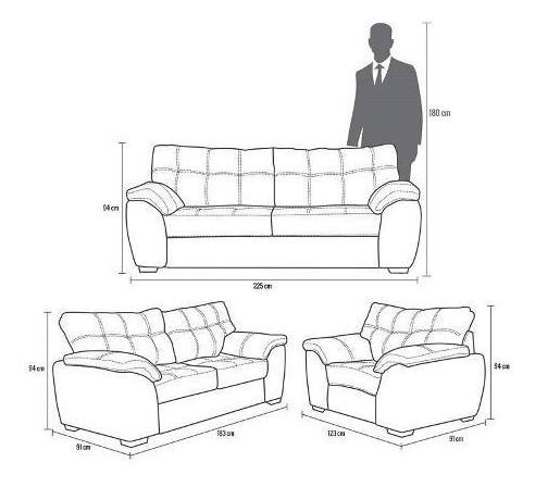 Sala Modelo Pavia 3 2 1 - Shedron Këssa Muebles.