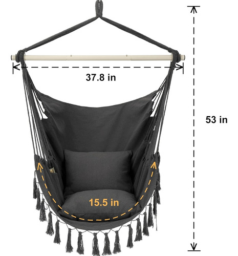 P218 Silla Hamaca Colgante Tipo Columpio Y Kit De Accesorios