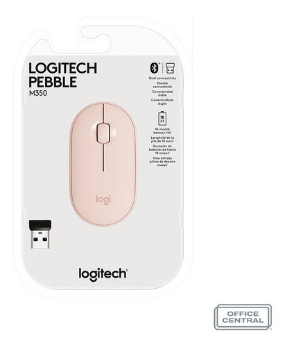 Mouse Inalámbrico Logitech Pebble M350 Color Rosa