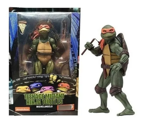 Tartarugas Ninja Michelangelo 1990 Movie Neca Tmnt 18cm Tartarugas Ninja Michelangelo 1990 Movie Neca Tmnt 18cm