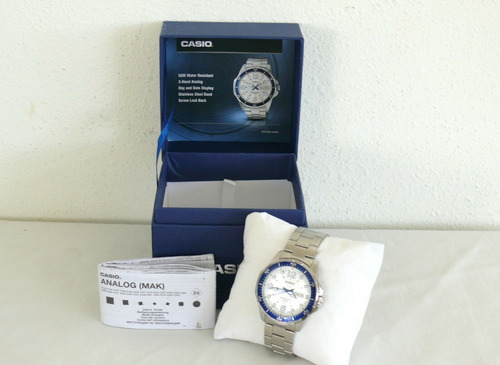 Relógio De Luxo Casio Analógico Aço Inoxidável Importado Eua