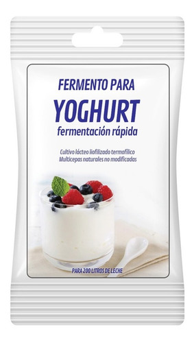 Fermento Levadura Para Hacer Yoghurt Natural Casero + Receta