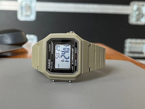 Reloj Casio W217h-5av Digital Original Beige Beige Negro (Usado)