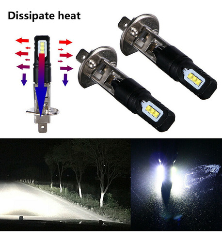! Kit De 4 Bombillas Led For Faros Delanteros H1 6000 K,