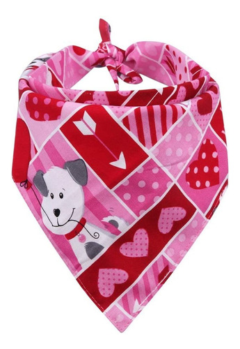 Kzhareen Dia De San Valentin Pañuelo Para Perro Reversibl