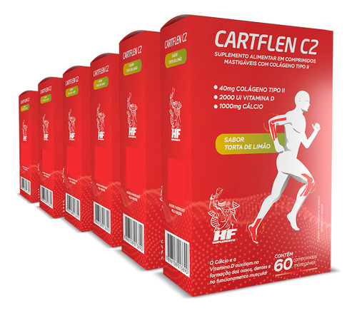 Kit-cartflen C2 Colageno Tipo Ii Hf Suplements 6x 60 Comp