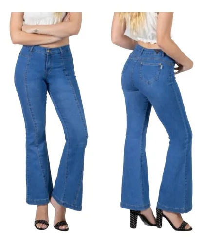 Pantalon tiro alto pata elefante sale