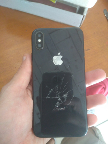 Iphone Xs 64 Gb Cinza-espacial Com Defeito Preto (Usado)