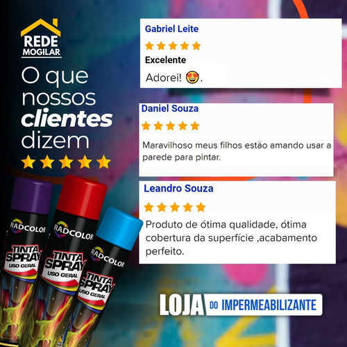 Kit 4 Tinta Spray Cores 400ml Automotivo E Uso Geral