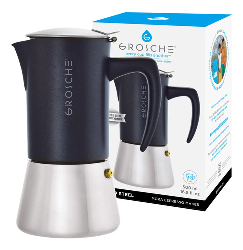 Grosche Milano Moka - Olla Cafetera De Expreso Para Estufa,.