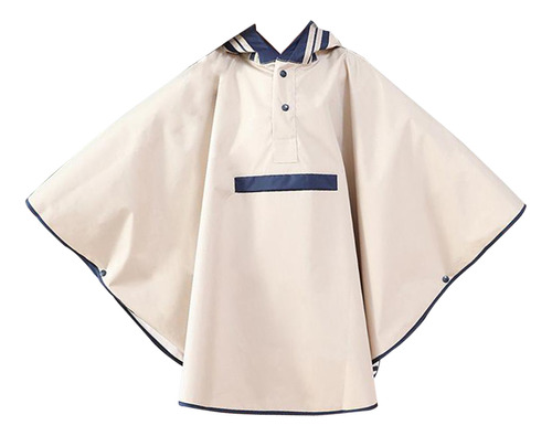 Poncho Impermeable Beige Para Niños Con Capa Y Capucha Imper