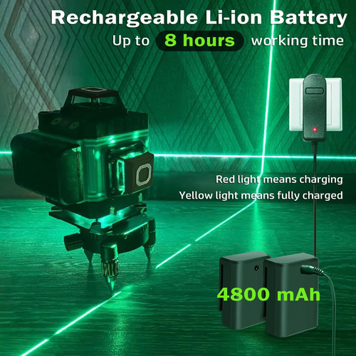 Nivel A Laser 12 Linhas Verde Recarregavel Com Tripé