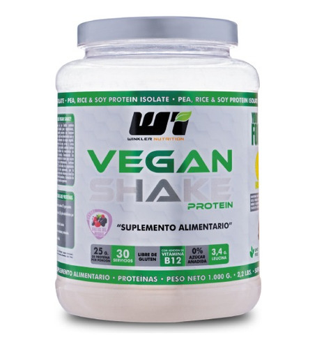 Proteina Vegan Shake 1 Kg 30 Servicios  Winkler Nutrition