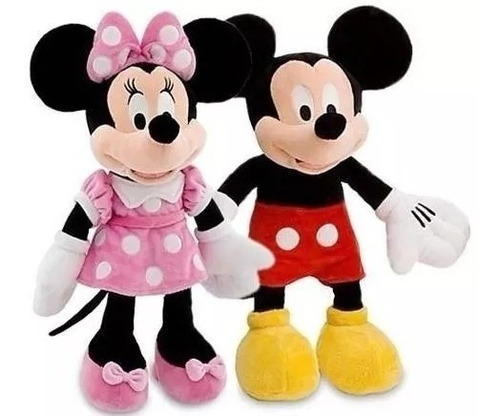 Pareja Mickey Mouse Y Minnie Peluche 90cm Set X2