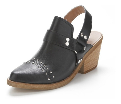 Zueco Savage Con Tachas Y Pulsera,taco Folia