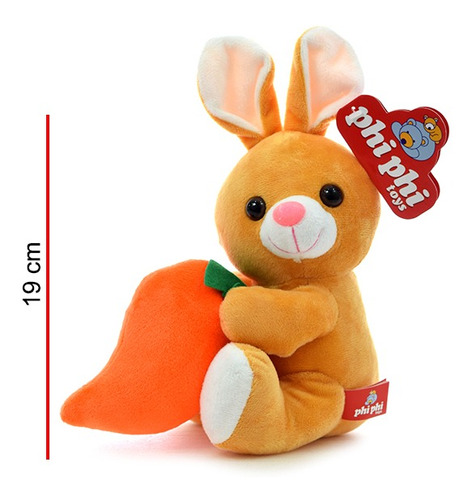 Conejo De Peluche Pascua Conejito Importado Divino Zanahoria