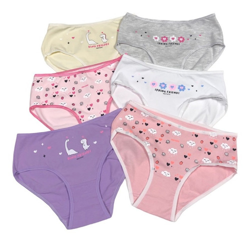 Bombachas Elemento Pack X6 Nena Estampada Infantil