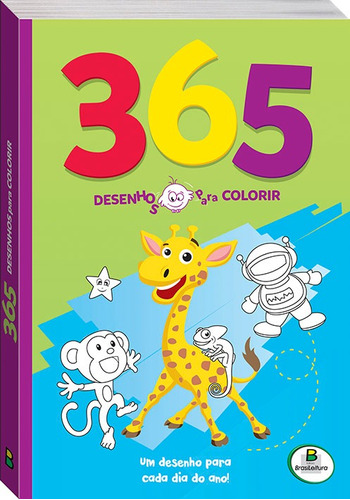 Livro 365 Desenhos Para Colorir Verde