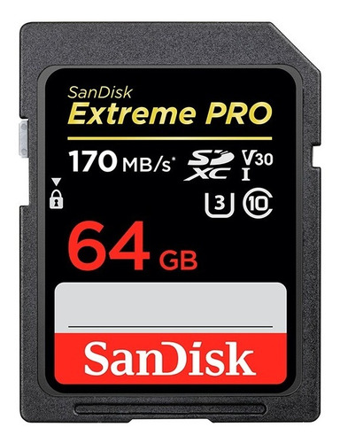 Memoria Sd 64gb Sandisk Extreme Pro Clase10 170mbs - Tienda